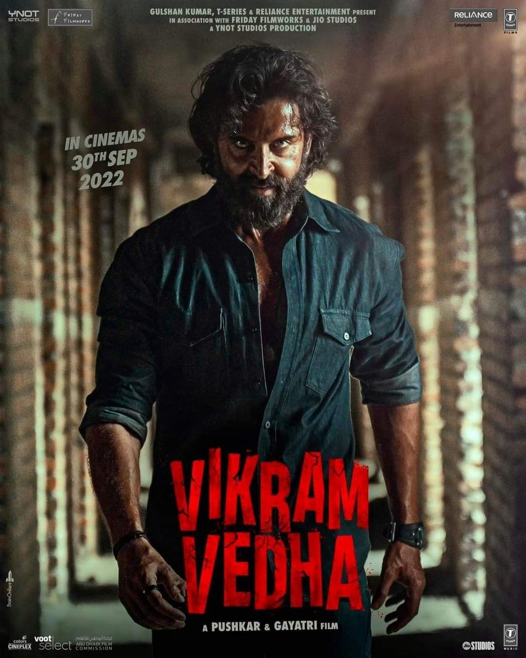 Vikram Vedha Movie First Look Posters Hrithik Roshan Saif Ali Khan