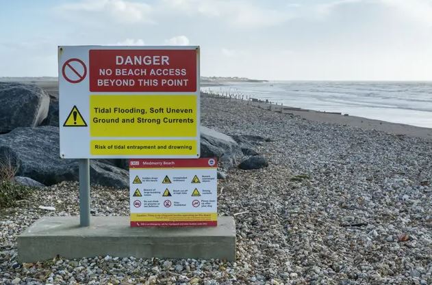 medmerry beach in england are banned for visiting to public 