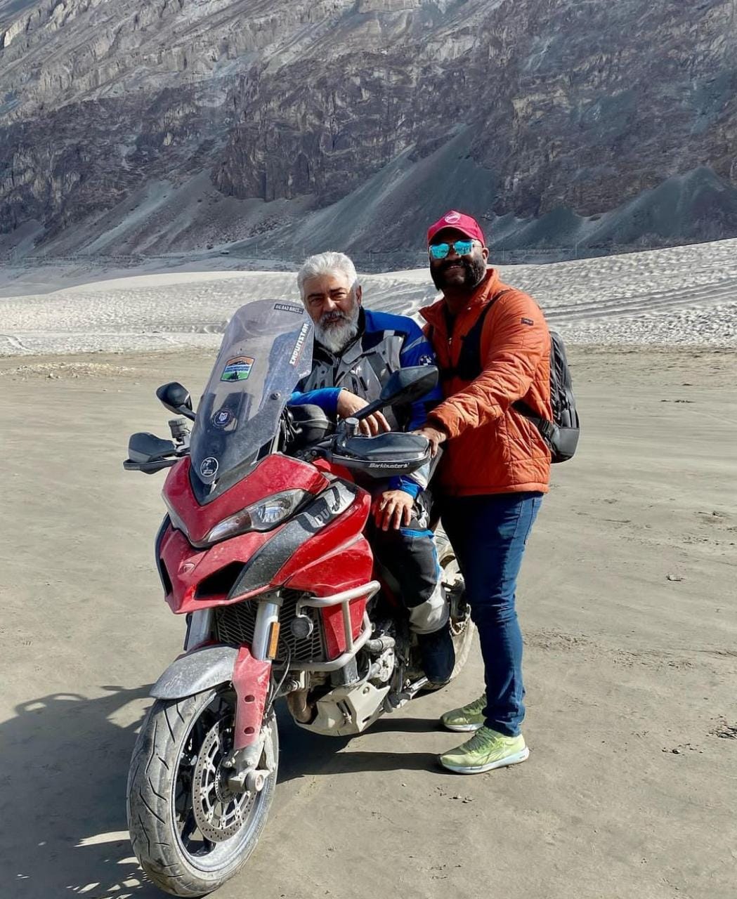 Ajith Kumar AK Drive Ducati Bike at Himalayas Ladakh