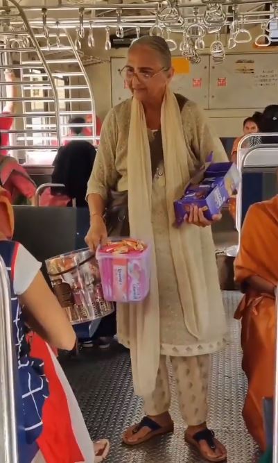 old lady selling snacks in local trains video gone viral