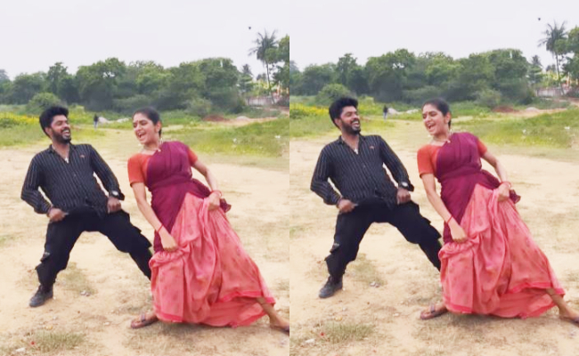 aditi shankar thenus kuthu dance with sandy master video