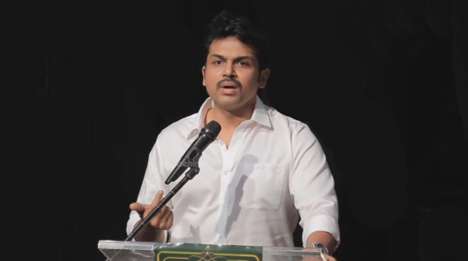 don't leave kids alone in room actor Karthi Emotional speech video