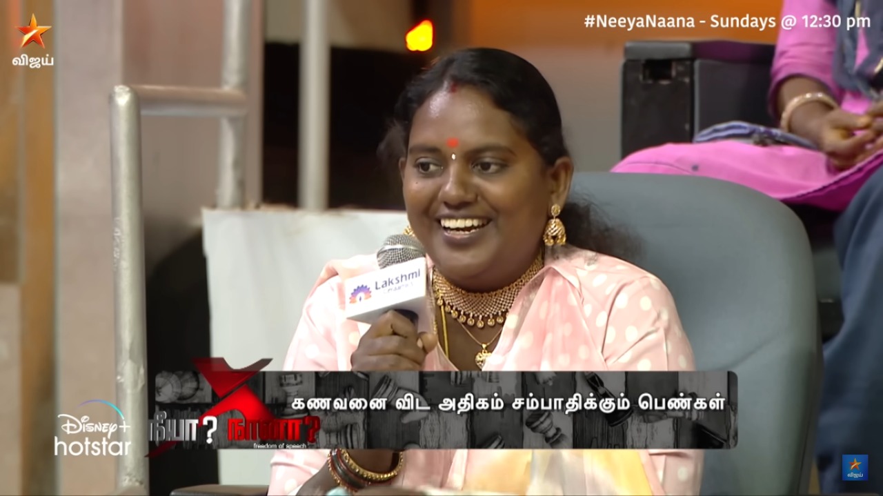 neeya naana gopinath over high salary wife vs husband show
