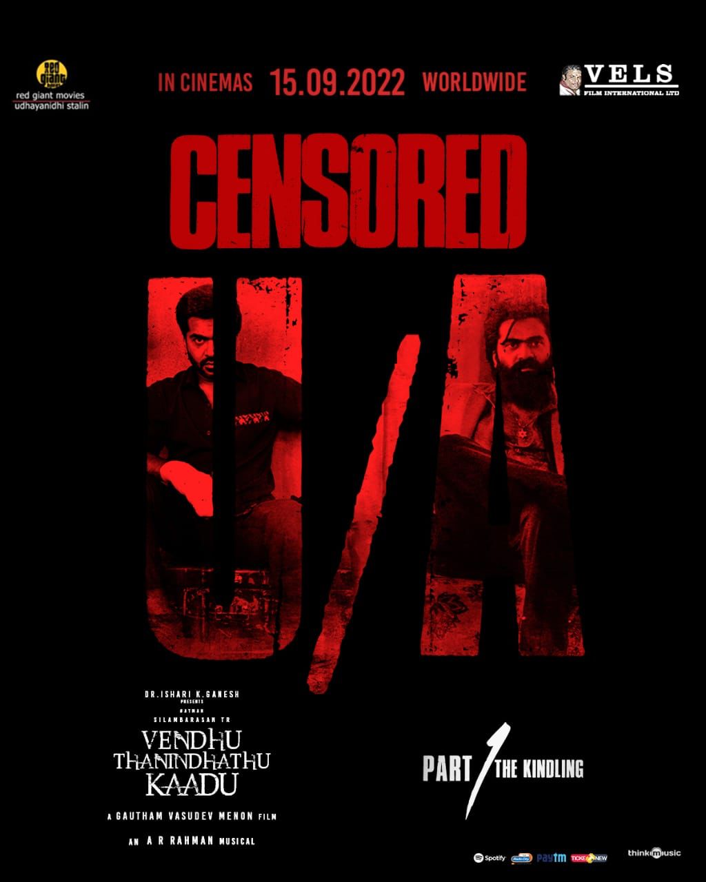 Venthu Thaninthathu Kaadu Movie Censored UA CBFC