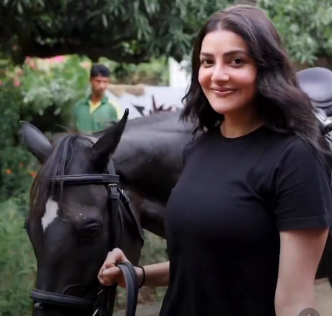 Kajal aggarwal learns horse riding for indian 2 movie