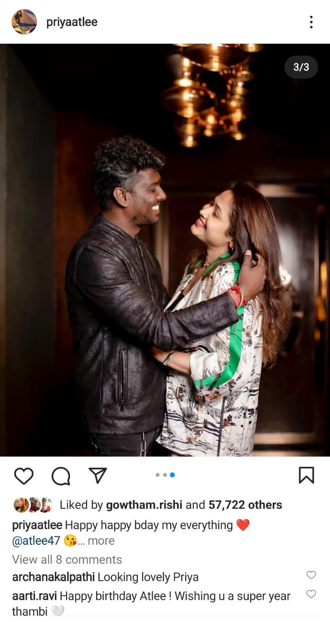 Atlee Birthday Photoshoot with wife Priya