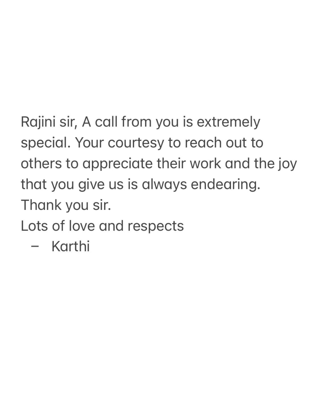 Rajinikanth Phone Call to Ponniyin Selvan Karthi