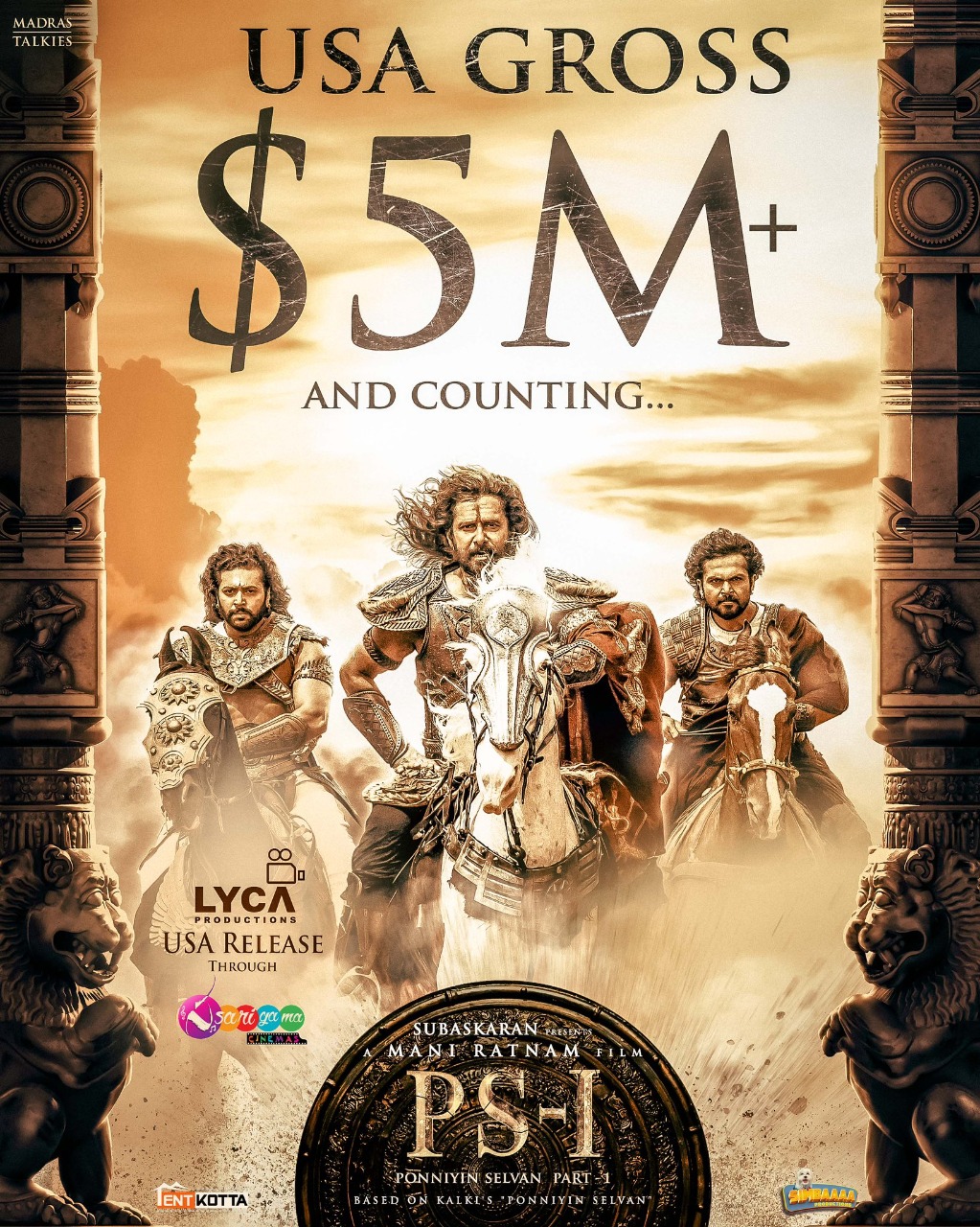 Pooniyin Selvan Crossed 5 Million USD in USA Box Office