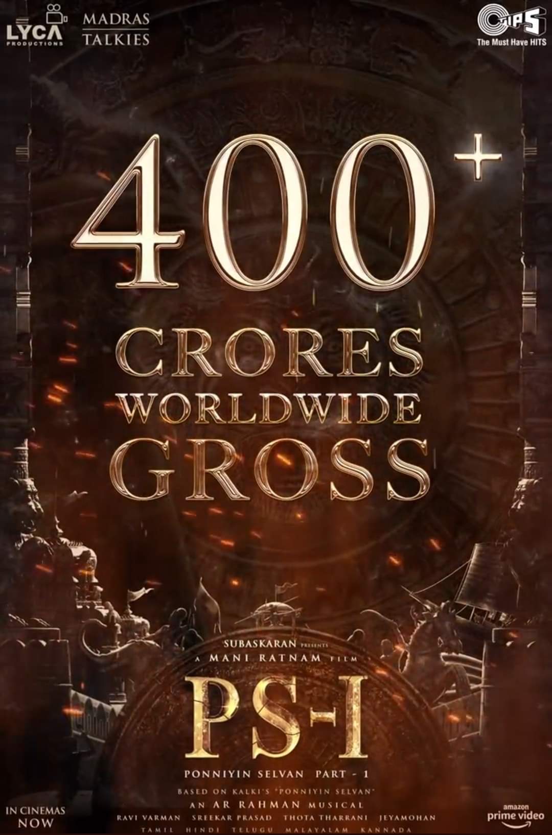 Ponniyin Selvan PS1 Crossed 400 Crore Box Office Collection