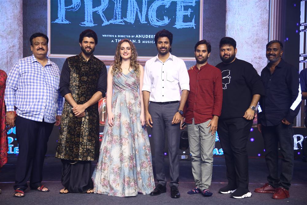 SivaKarthikeyan Talked About Prince Logline in Hyderabad Pre Release Event