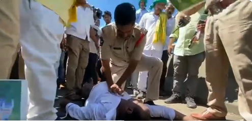 AP Police is saving a life of a farmer who affected by a Heart attack