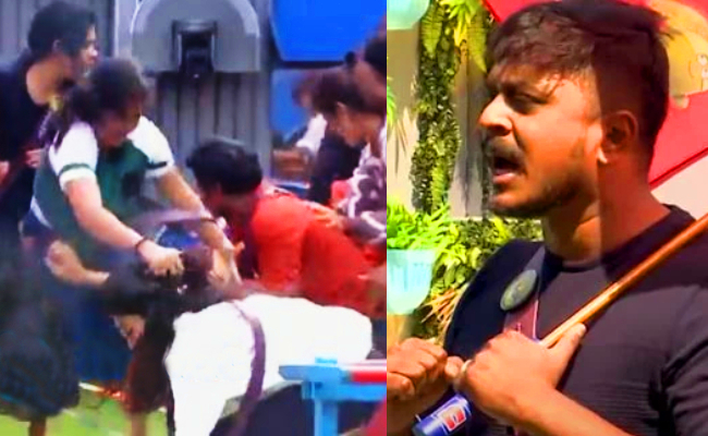 dhanalakshmi angry after azeem hits her bigg boss 6 tamil 