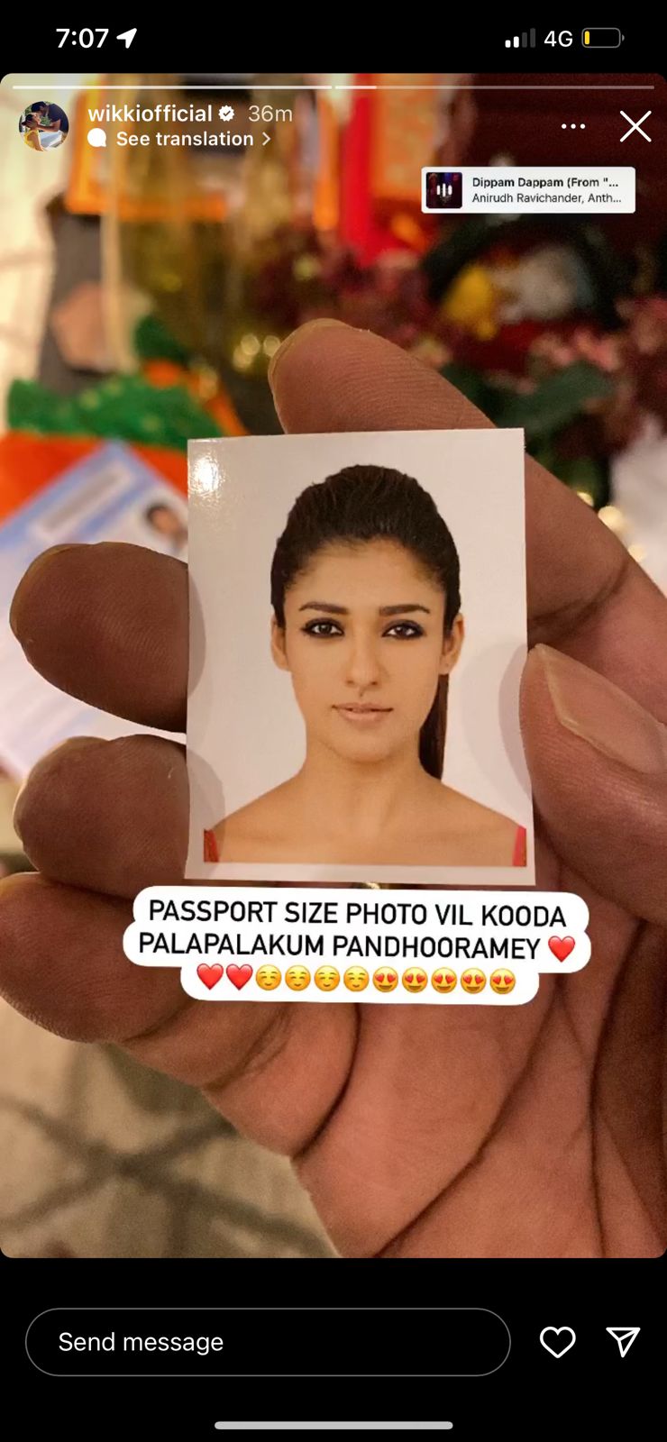 Vignesh Shivan Shared Nayanthara Passport Size Photo