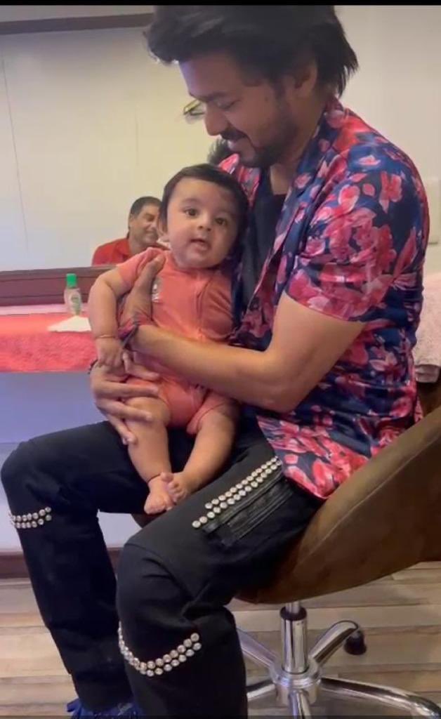 Thalapathy Vijay with Baby Photo went Viral on Social Media