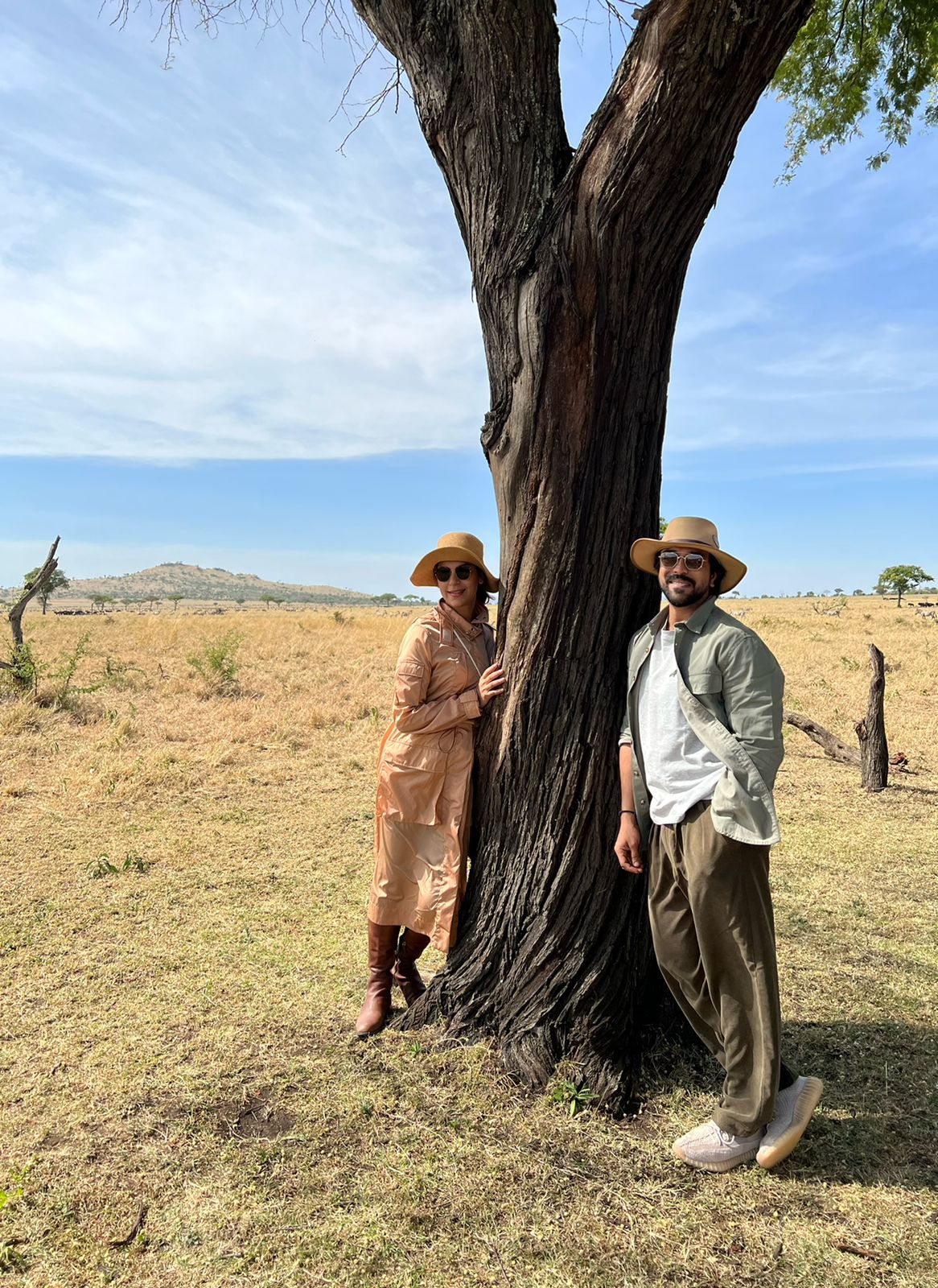 RRR Ram Charan with His wife Upasana in Africa Tanzania Vacation 