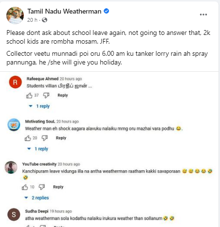 Students Asking holiday update weatherman post viral