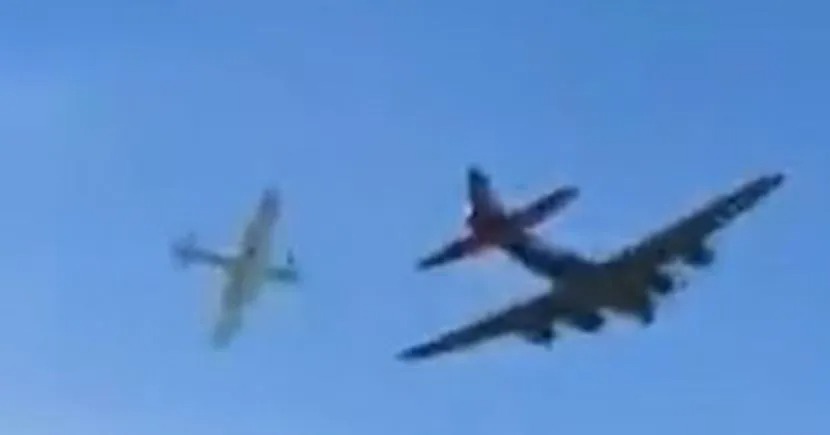 Fighter Planes Collide During US Air Show Exhibition
