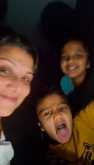 actress Rambha happy moments with her children video 