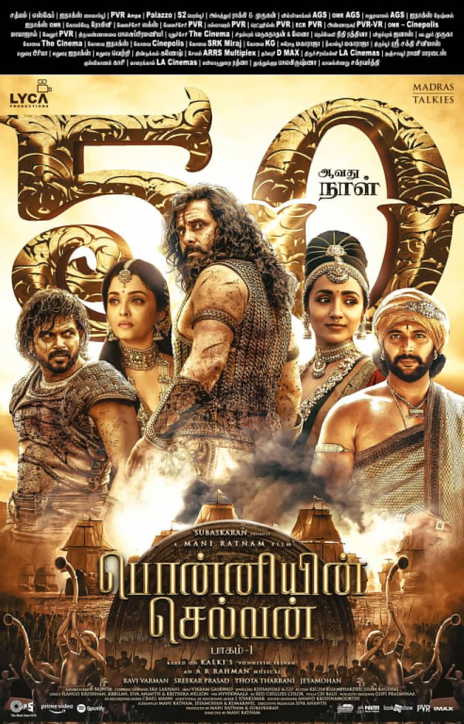 Ponniyin Selvan 50th Day Official Box Office Collection 