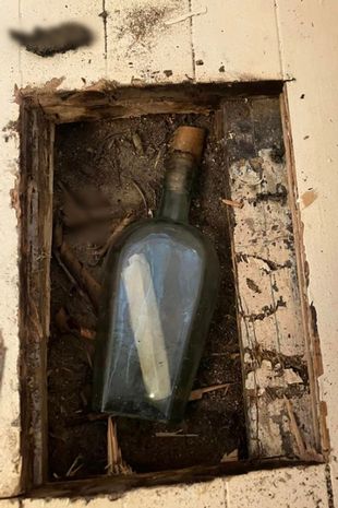 135 year old bottle found hidden under the house floor