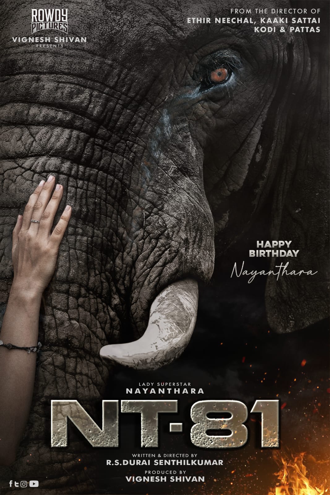 Nayanthara Durai Senthil Kumar NT81 Movie Announcement Poster 