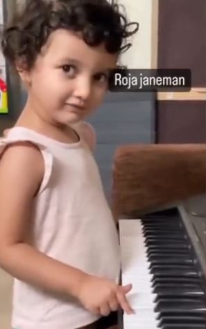AR Rahman share little girl playing keyboard video