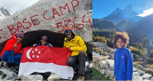 6 Year old indian origin boy reaches Everest Base Camp 