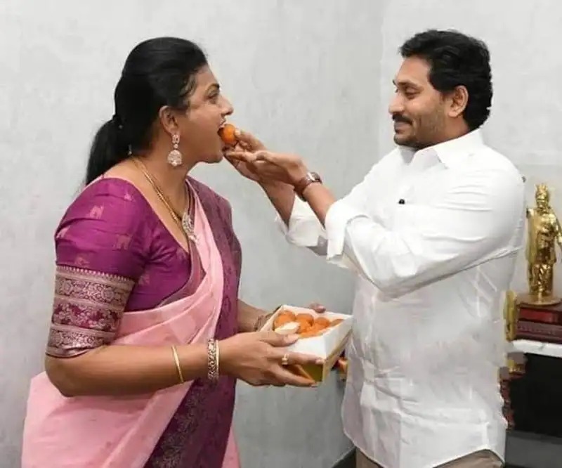 MLA Roja wishes to Jegan Mohan wife YS Bharathi on her Birthday 