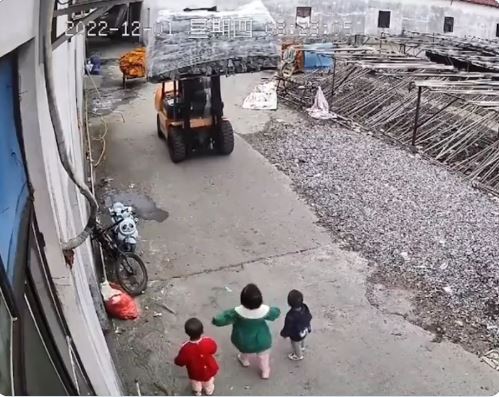Video Of Little Girl Shielding Her Siblings in road Goes Viral