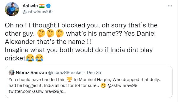 Ravichandran ashwin trolls twitterati respond to tweet