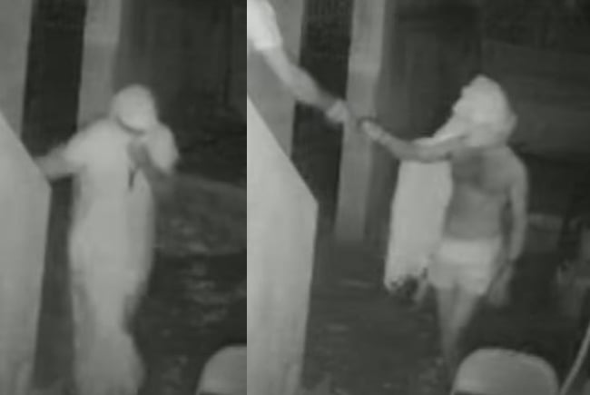 Thanjavur thief in nighty cctv video viral in internet