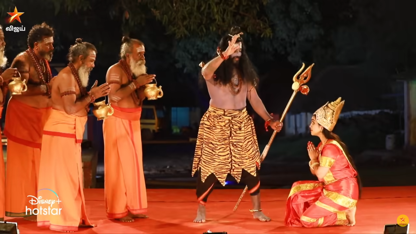 Kannamma reaction for Bharathi Shiva Shakthi Drama