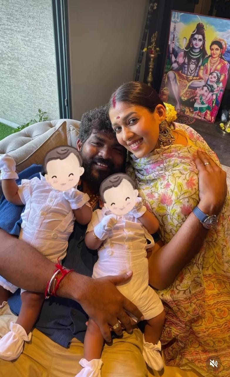 Vignesh Shivan Nayanthara Pongal Celebration with Twin Babies 