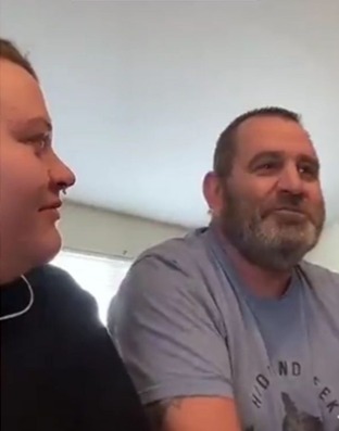 Dementia affected father talks to one of his daughter video 
