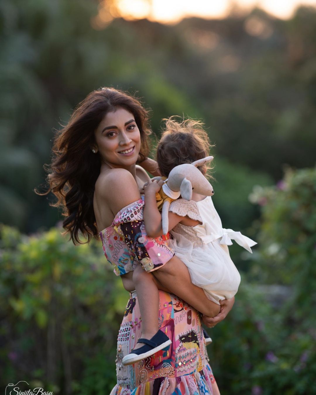 Shriya Saran Latest Photoshoot with Her Daughter for Kabza
