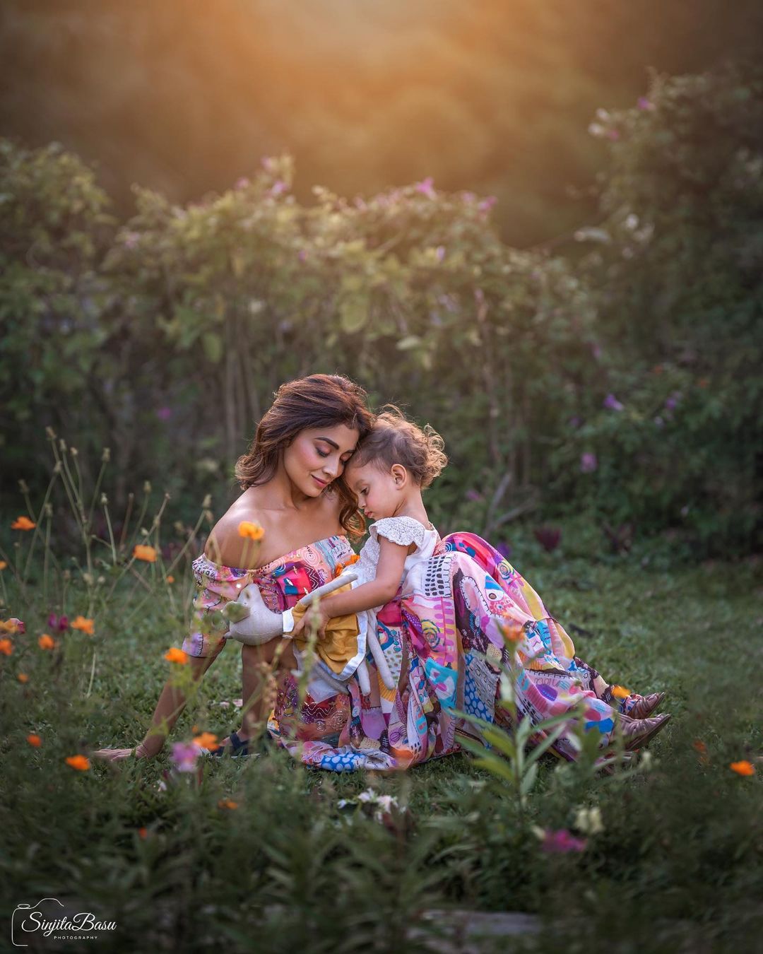 Shriya Saran Latest Photoshoot with Her Daughter for Kabza
