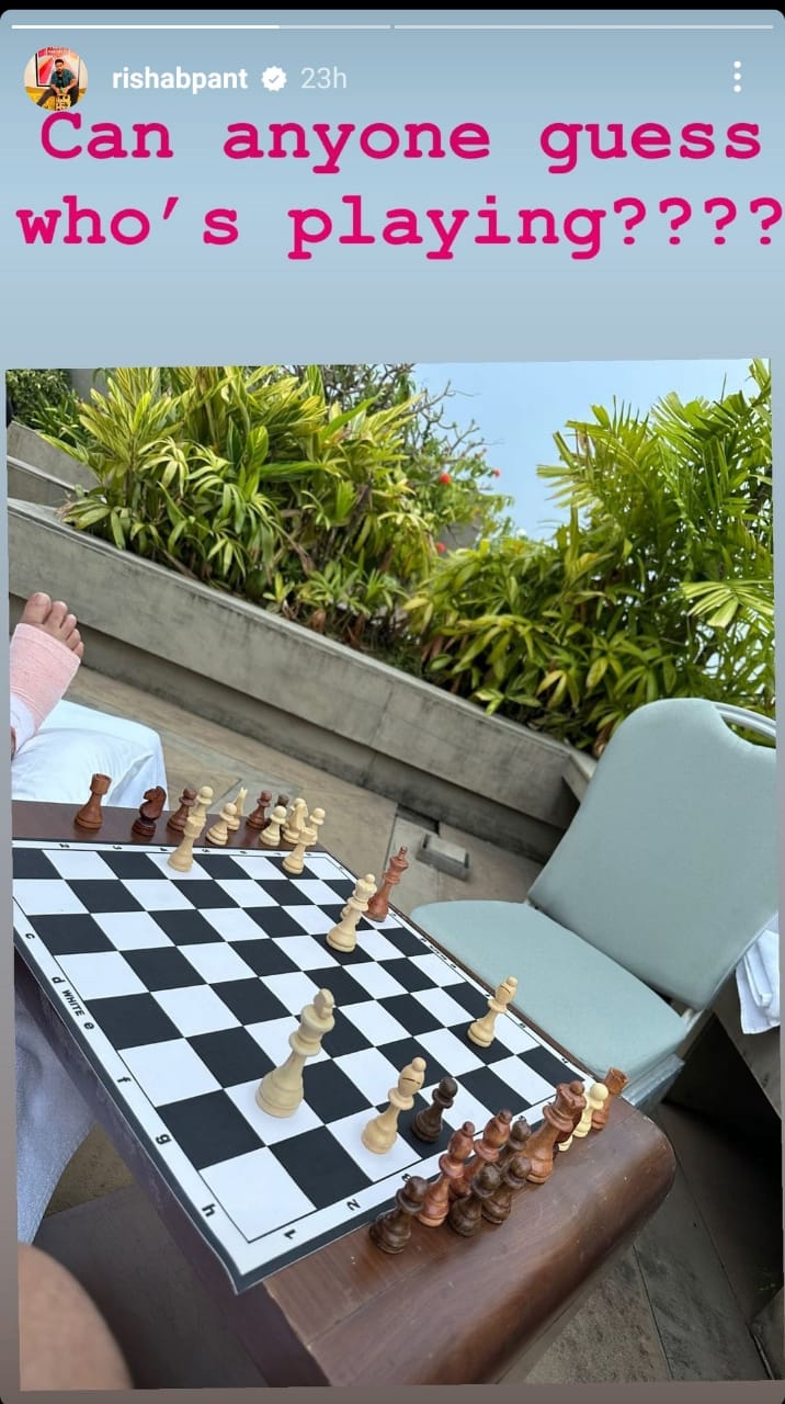 cricketer Rishabh Pant Shared Playing Chess Game Image on Insta