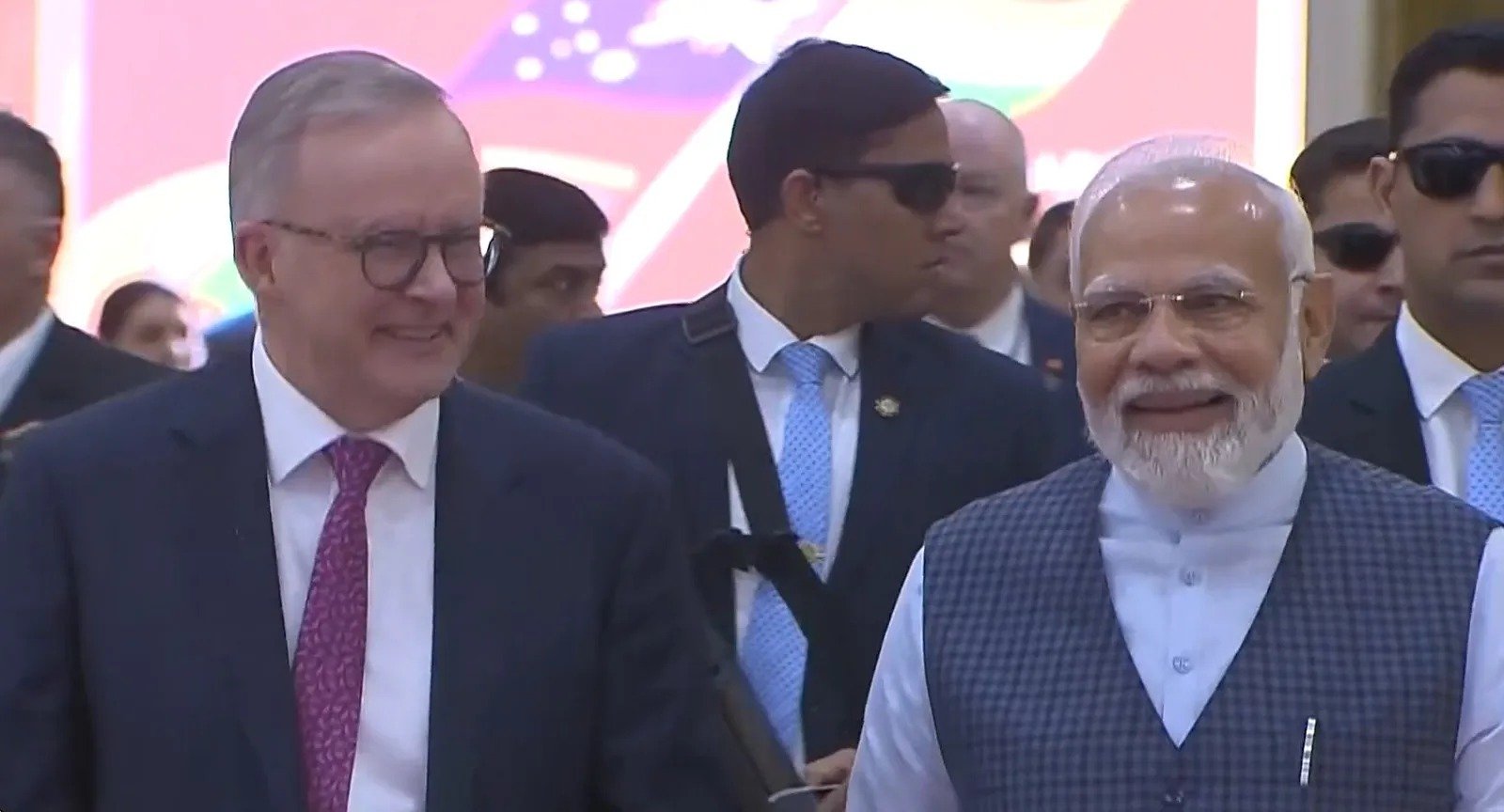 PM Modi and Anthony Albanese watch india vs AUS 4th test Match