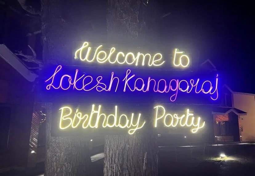Lokesh Kanagaraj Birthday Celebrations at Kashmir Leo shooting