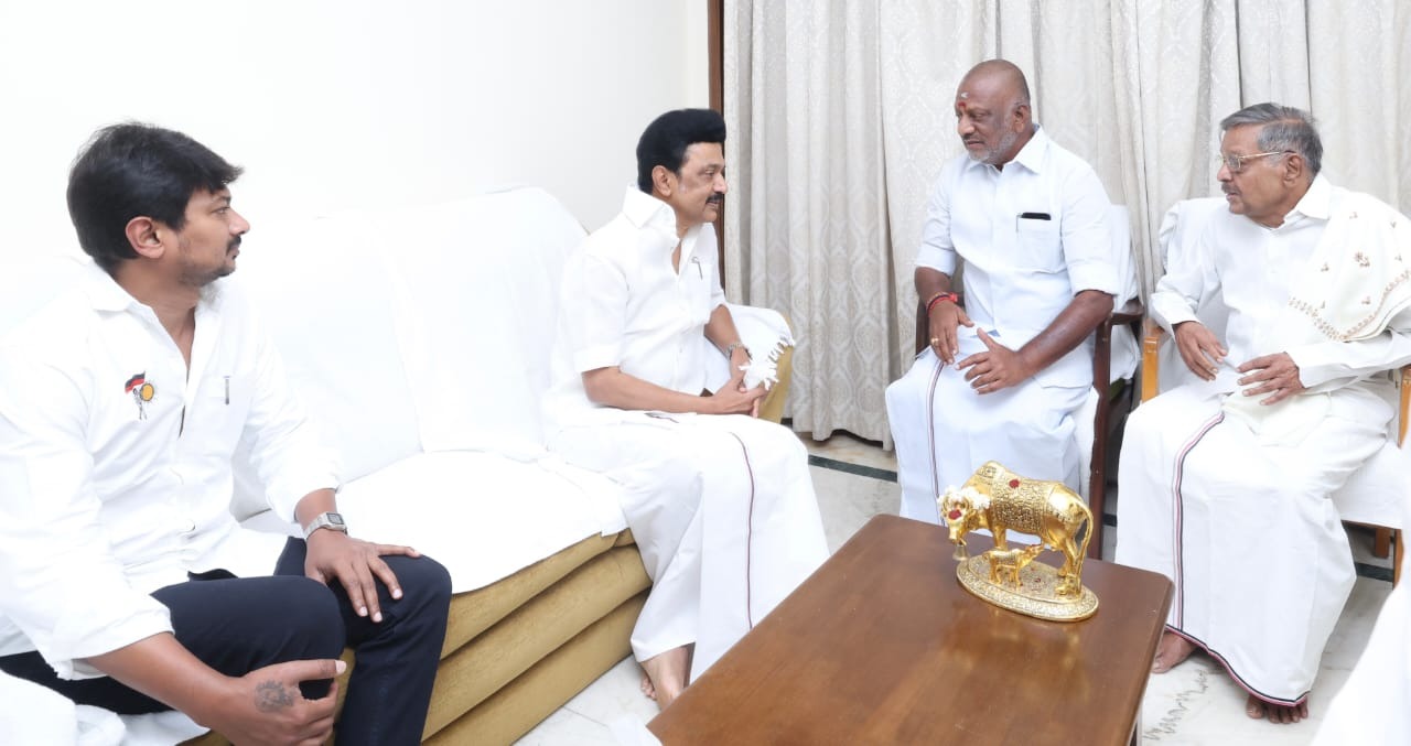 Tamil Nadu CM MK Stalin met OPS at his Chennai House 