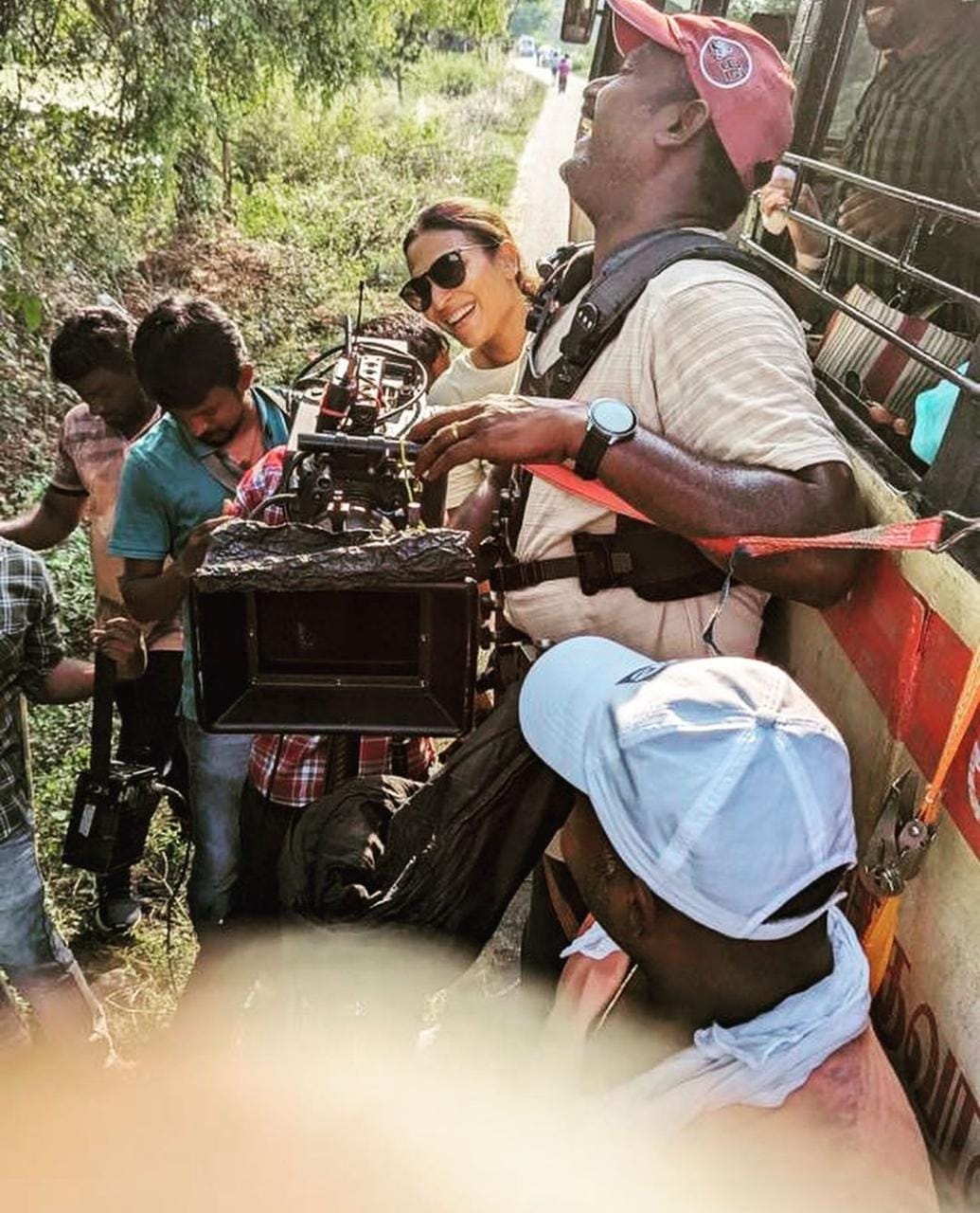 Aishwarya Rajinikanth Lal salaam shooting spot BTS Images 