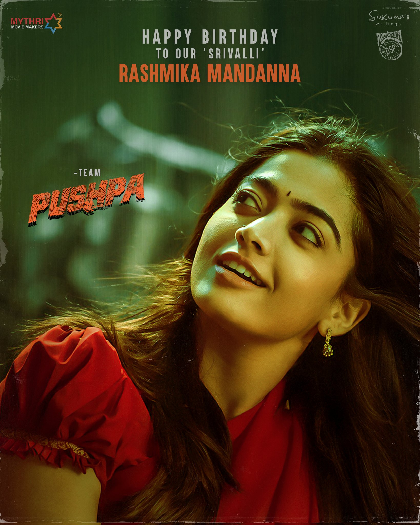 Pushpa The Rule Rashmika Mandanna Birthday Poster